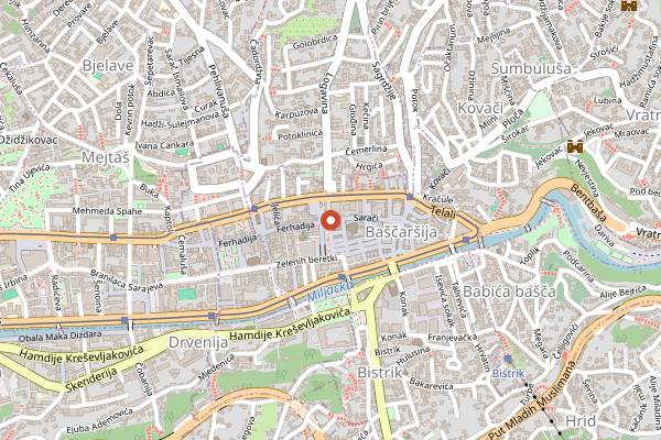 Map showing Slasticarna Ramis in Sarajevo