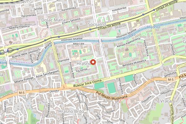 Map showing Kopi Specialty Coffee in Sarajevo