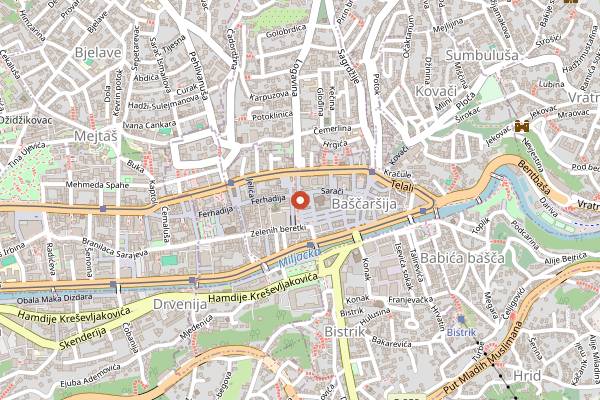 Map showing Meet Bosnia Cooking Class in Sarajevo