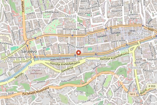 Map showing Sarajevo Film Festival in Sarajevo