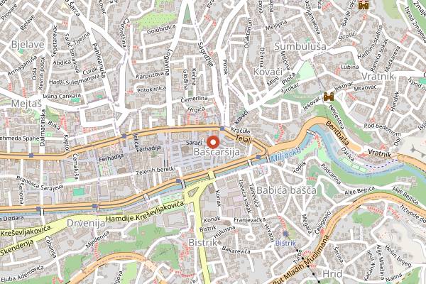 Map showing Dženita in Sarajevo
