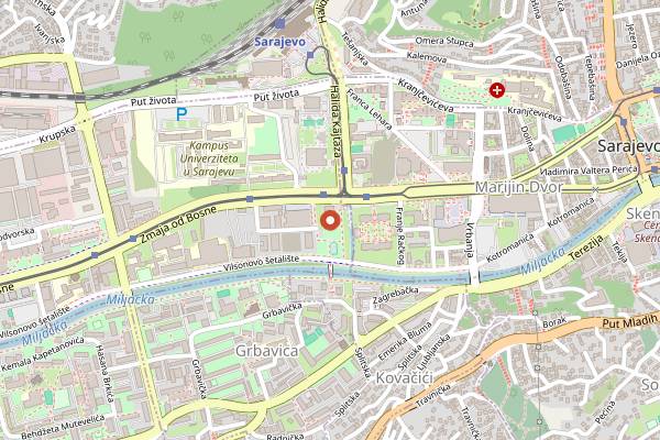 Map showing Caffe Tito in Sarajevo