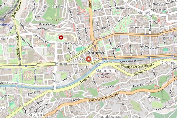 Map showing Das ist Walter Club in Sarajevo