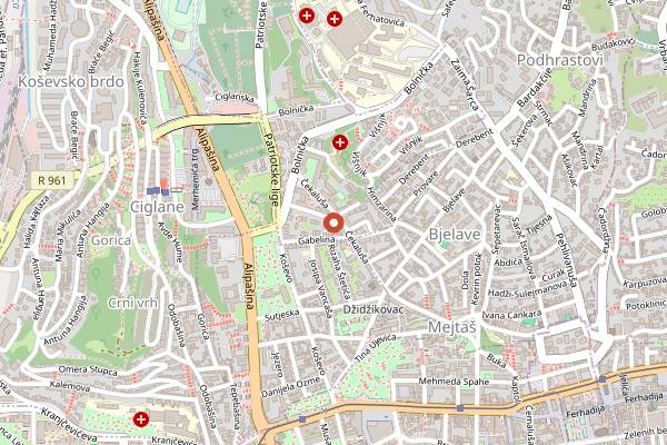Map showing 4 Sobe Gospodje Safije in Sarajevo