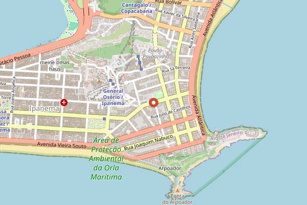 Map showing Alva Padaria Artesanal in Rio de Janeiro