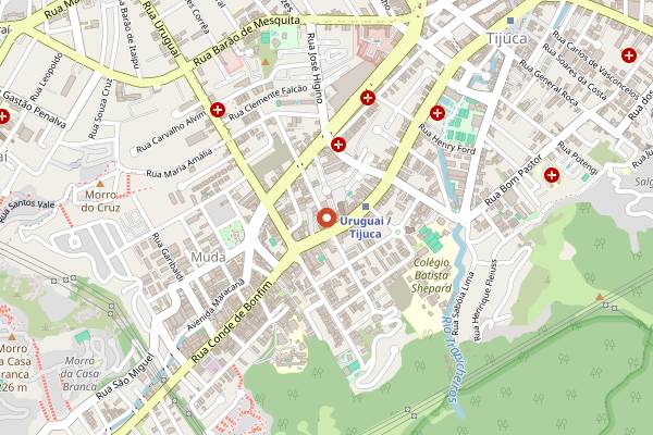 Map showing Dianna Bakery in Rio de Janeiro