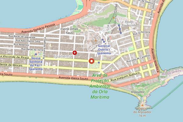 Map showing L'Éclair Shop in Rio de Janeiro