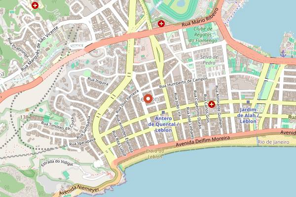 Map showing Academia da Cachaça in Rio de Janeiro