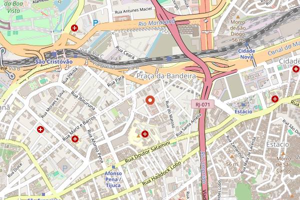 Map showing Bar da Frente in Rio de Janeiro