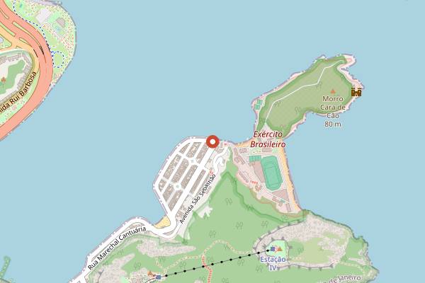 Map showing Bar Urca in Rio de Janeiro