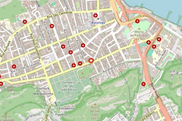 Map showing Polvo Bar in Rio de Janeiro