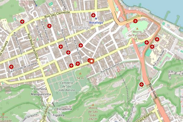 Map showing Quartinho Bar in Rio de Janeiro