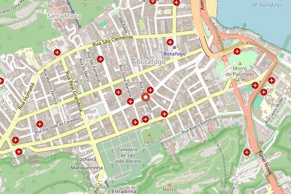 Map showing Surreal Bar in Rio de Janeiro