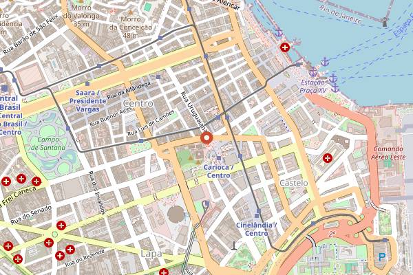 Map showing Candanga Brewhouse in Rio de Janeiro