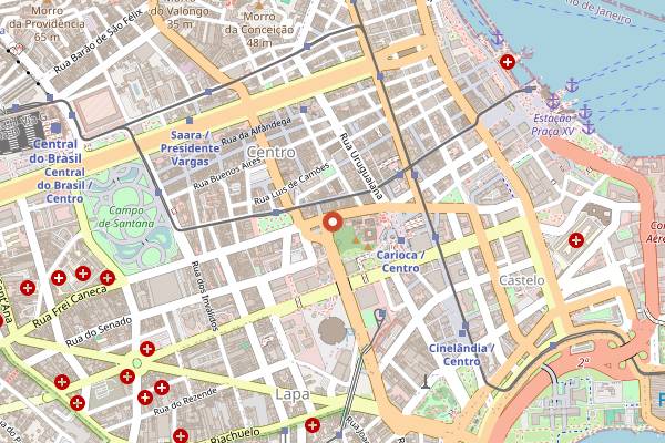 Map showing Vírus Bier in Rio de Janeiro
