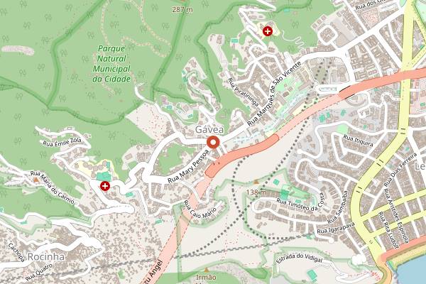 Map showing Guimas Brunch & Bar in Rio de Janeiro