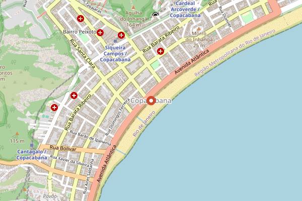 Map showing Baixela in Rio de Janeiro