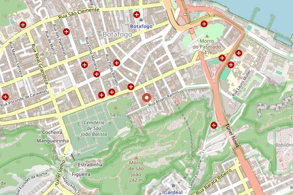 Map showing Chora Café in Rio de Janeiro