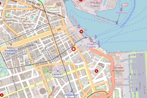 Map showing Curto Café in Rio de Janeiro