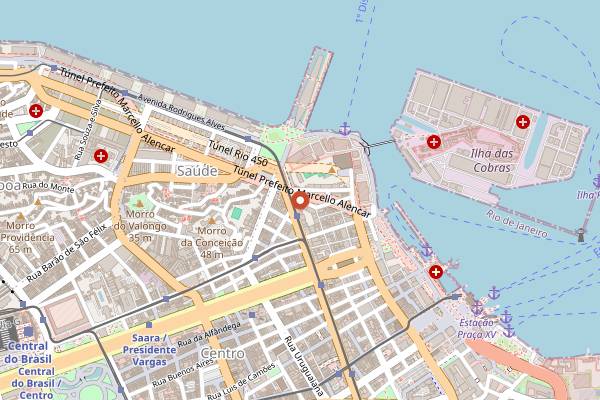Map showing DarkCoffee in Rio de Janeiro