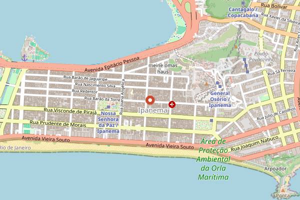 Map showing Gringo Café in Rio de Janeiro