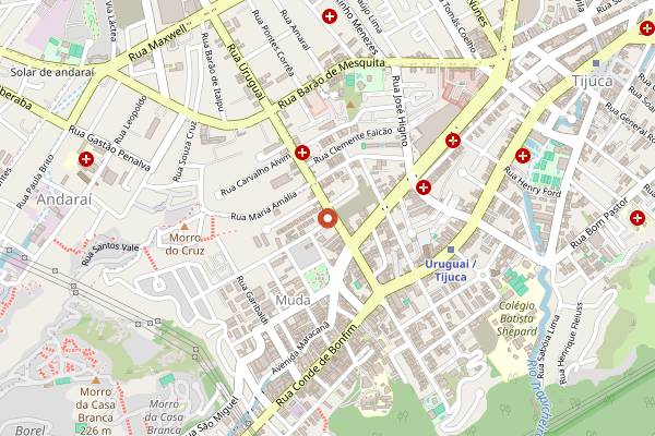Map showing Bar do Momo in Rio de Janeiro