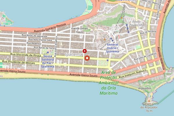 Map showing Cook in Rio, Brazilian Cooking Class in Rio de Janeiro