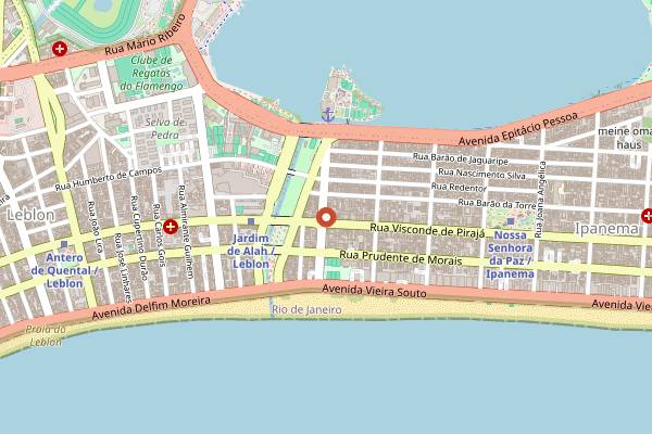 Map showing Teva Bistrô in Rio de Janeiro