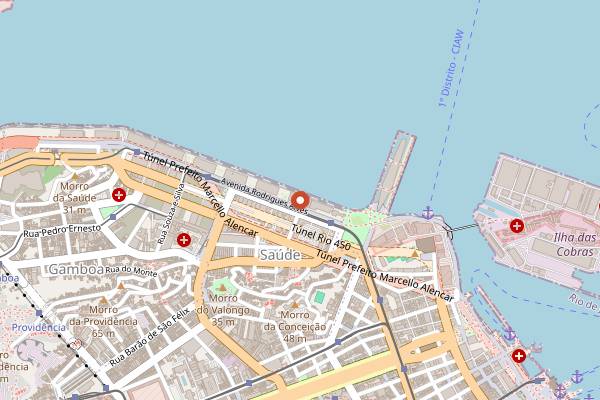 Map showing Mondial de la Bière Rio in Rio de Janeiro