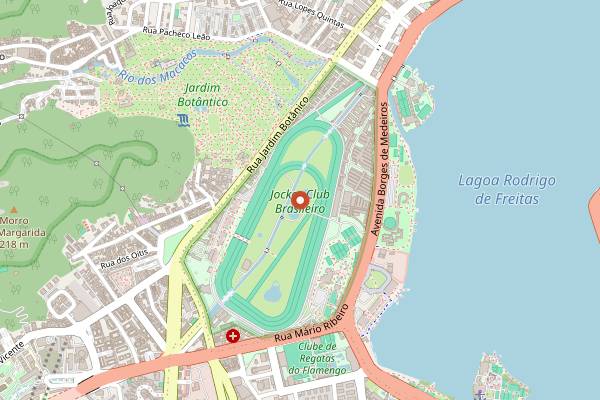 Map showing Rio Gastronomia in Rio de Janeiro