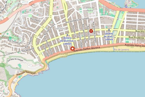 Map showing Amélia in Rio de Janeiro