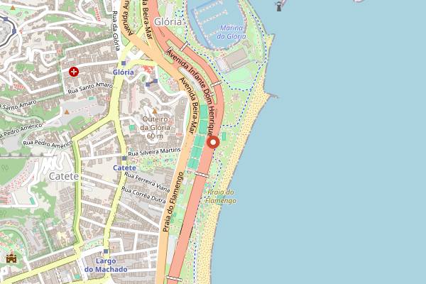 Map showing Corrientes 348 Marina da Glória in Rio de Janeiro