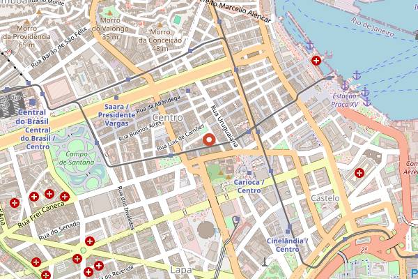 Map showing A Chef's Tour: Centro in Rio de Janeiro
