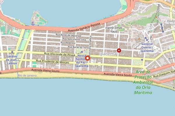 Map showing A Chef's Tour: Ipanema in Rio de Janeiro