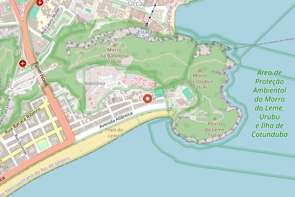 Map showing Bar da Áurea in Rio de Janeiro