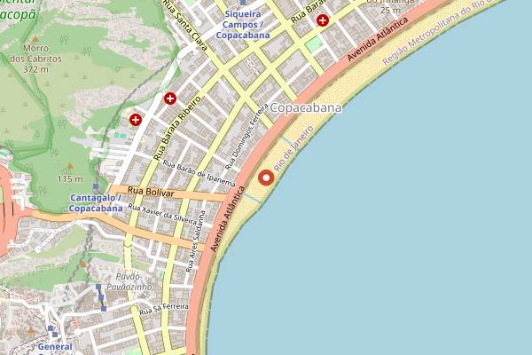 Map showing Coisas de Bamba in Rio de Janeiro