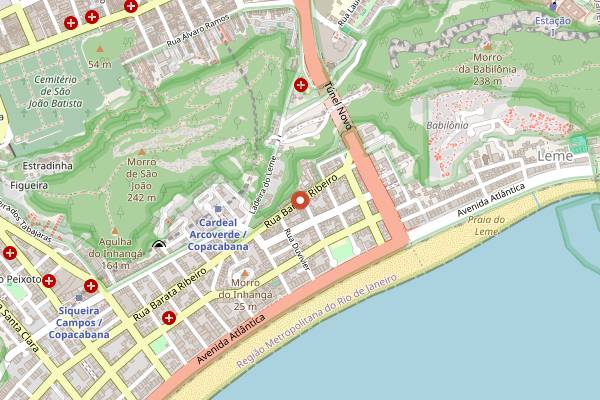 Map showing Galeto Sat's in Rio de Janeiro