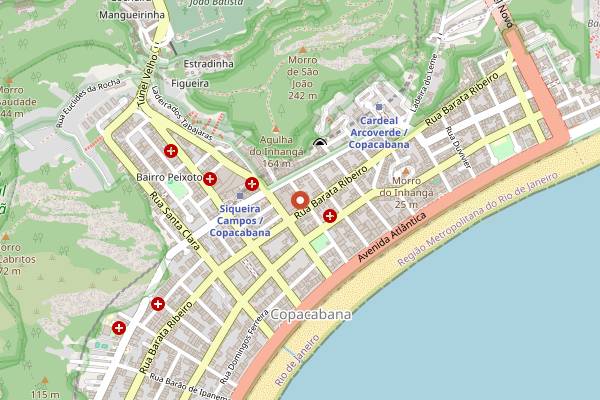 Map showing Pavão Azul in Rio de Janeiro