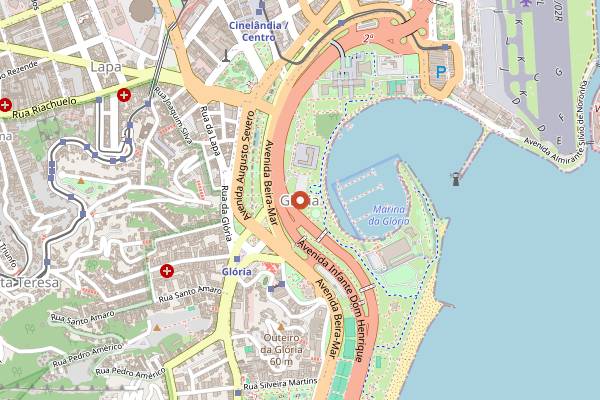 Map showing Feira Orgânica da Glória in Rio de Janeiro