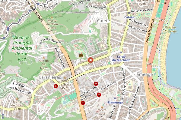 Map showing Novo Mercado São José in Rio de Janeiro