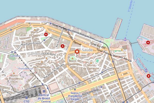 Map showing Dois de Fevereiro in Rio de Janeiro