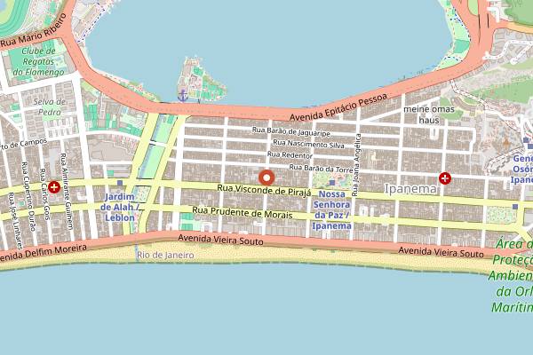 Map showing Nôa Ipanema in Rio de Janeiro