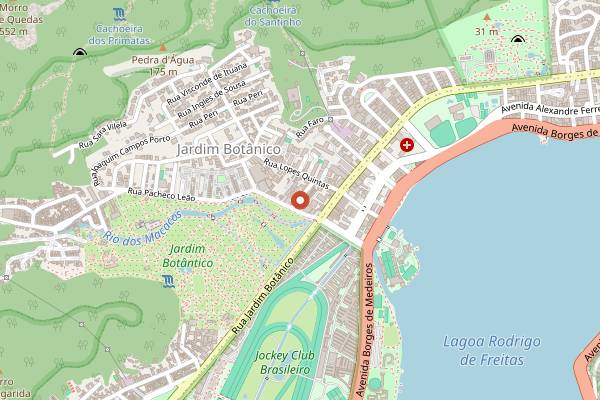 Map showing Sud, O Pássaro Verde in Rio de Janeiro