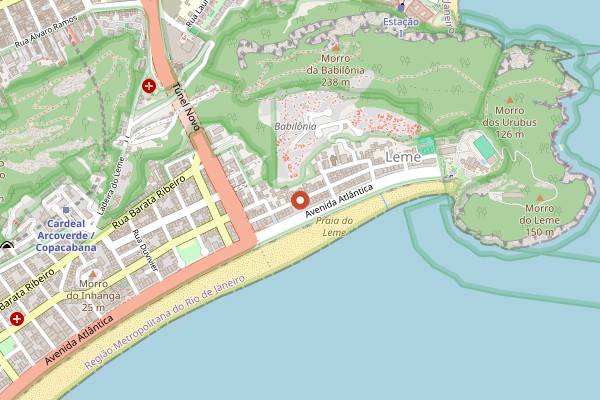 Map showing Yayá Comidaria Pop Brasileira in Rio de Janeiro