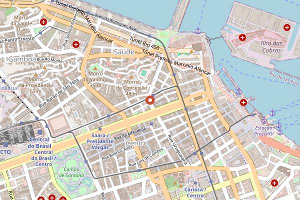 Map showing Casa Paladino in Rio de Janeiro