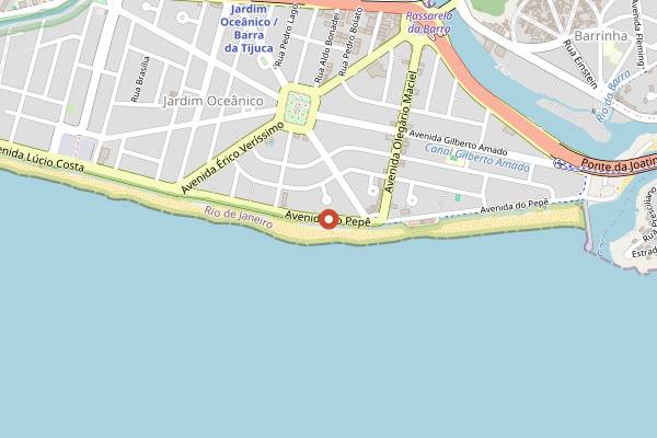 Map showing Quiosque Tia Augusta in Rio de Janeiro