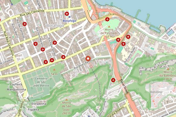 Map showing Casa Tão Longe, Tão Perto in Rio de Janeiro