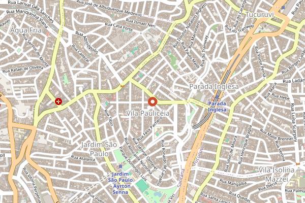 Map showing Estado Luso in São Paulo