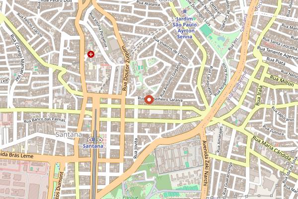 Map showing Padaria Condessa in São Paulo