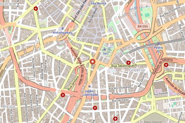 Map showing Padaria Santa Tereza in São Paulo